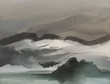Black Ridge by Toni Onley, watercolour on paper, sold Sep 2026