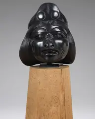Dogfish Woman by Bill Reid, 1986, bronze sculpture with black patina, sold Sep 2026