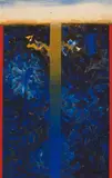 Deep Sounding Blue by Jack Shadbolt, 1964, acrylic on paper on board, sold Sep 2026