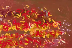 Songs for Autumn by Jack Shadbolt, 1963, acrylic on board, sold Sep 2026