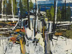 Aspects of the City by Gordon A. Smith, oil on board, sold Sep 2026