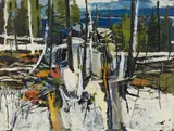 Aspects of the City by Gordon A. Smith, oil on board, sold Sep 2026