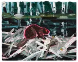 Canadian Beaver by Kim Dorland, 2017, oil on canvas, sold Sep 2026