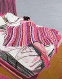 Blanket by Kim Dorland, oil and inkjet print on canvas, sold Sep 2026