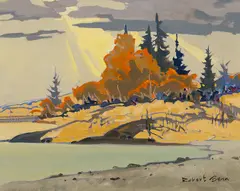 Break with Orange by Robert Genn, oil on canvas, sold Sep 2026