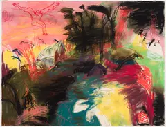 Doug Moore Above the Islands by John Hartman, 1990, pastel on paper, sold Sep 2026