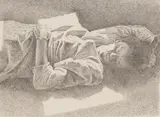 Barbara Lying on the Floor by Mary Frances Pratt, 1985, graphite on paper, sold Sep 2026