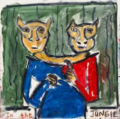 Jungle 7 by John Scott, mixed media on canvas, sold Sep 2026