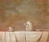 Ribbons by Stuart Slind, 2005, oil on board, sold Sep 2026