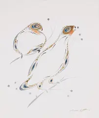 Spruce Grouse by Eddy Cobiness, 1989, watercolour on paper, sold Aug 2026