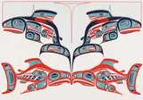 Salmon Returning by Robert Charles Davidson, 1983, colour serigraph on paper, sold Aug 2026