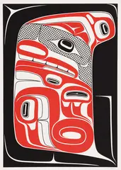 Seawolf Inside Its Own Dorsal Fin by Robert Davidson, 1983, colour serigraph on paper, sold Aug 2026