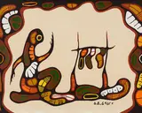 Untitled by Kakegamic Goyce, acrylic on paper, sold Aug 2026