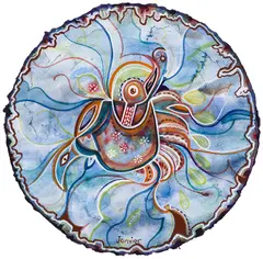 Bird Long Ago by Alex Janvier, watercolour on paper, sold Aug 2026