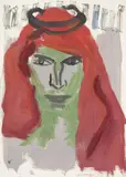 Arab by Rainer Fetting, 1983, Öl auf Fabriano-Velin, sold Jun 2018