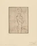 Jünglings-Halbakt, sich umwendend by Wilhelm Lehmbruck, 1911, Radierung auf Papier, sold Jun 2016