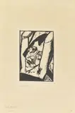 Junges Mädchen by Erich Heckel, 1914, Holzschnitt auf Bütten, sold Jan 2021