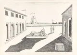 Piazza d'Italia by Giorgio de Chirico, 1969, Lithografie auf Velin, sold May 2021