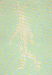 Walking in the Greens by Johannes Gecelli, 1971, Acryl auf Leinwand, mit Künstlerleiste, sold Jan 2022