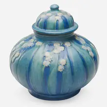 Lidded Jar by Anna Frances Simpson for Newcomb College Pottery, sold Sep 2017