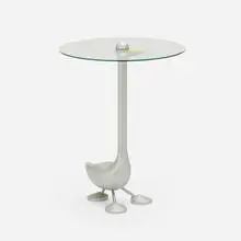 Sirfo table by Alessandro Mendini, 1986, cast aluminum, glass, chrome-plated steel, enamel, sold Jun 2023