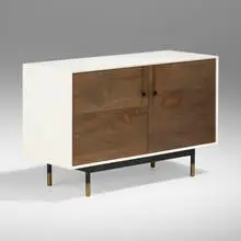 Lake cabinet by Tyler Hays, c. 2015, maple, lacquered wood, blackened steel, bronze, sold Jun 2023