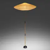 Akari light sculpture, model BB3-15A by Isamu Noguchi, washi paper, bamboo, enameled cast iron, sold Jun 2023