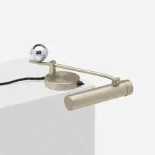 Giso 404 Piano lamp by J. J. P. Oud, 1927, brushed aluminum, chrome-plated metal, plastic, sold Jun 2023