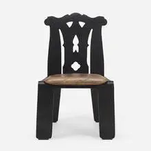 Chippendale chair by Robert Venturi with Denise Scott Brown, 1985, lacquered wood, leather, sold Jun 2023