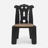 Chippendale chair by Robert Venturi with Denise Scott Brown, 1985, lacquered wood, leather, sold Jun 2023