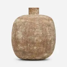 Chacula vessel by Claude Conover, 1970, glazed stoneware with engobe decoration, sold Jun 2023