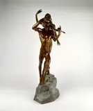 Untitled by M. Frid, bronze sculpture ‘violinist & muse,’ limited edition 97/195, offered Jan 2026