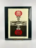 Signed limited edition by Shepard Fairey “Post- Punk Flower, screenprint by Shepard Fairey, offered Oct 2025