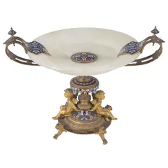 Untitled by Gilt, bronze and champleve tazza, offered Apr 2026