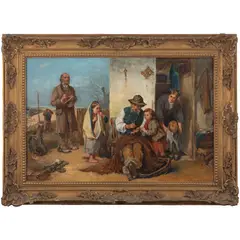 Counting Money by Jonathan Pratt, Oil on canvas, offered Apr 2026