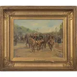 Retour d'une revue a Longchamp by Henri Louis Dupray, Oil on panel, offered Apr 2026