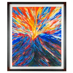 Untitled (Volcano Painting), 1983-85 by Charles Arnoldi, Oil stick on paper, offered Mar 2026