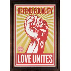 Defend Equality-Love Unites, 2008.Color by Shepard Fairey, screenprint, offered Mar 2026