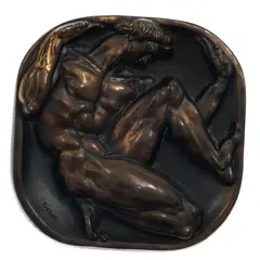 Untitled by Donald De Lue, Bronze Medal'Bursting the Bounds'Signed l/l and, offered Jan 2026