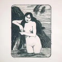 Siren (T. 627) by Fritz Scholder, 1979, Lithograph on wove paper, offered Dec 2025