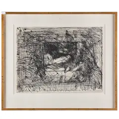 Figures (S. 96) by Nathan Oliveira, 1964, Lithograph on Rives paper, offered Nov 2025