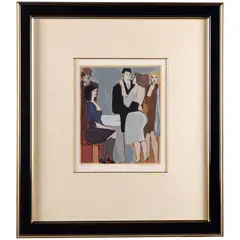 SerigraphSigned l/rAP 18/3010in. x 12in (25cm. x 30cm)Framed: by David Schneuer, serigraph prints of cafe scenes and depictions of the German and Parisian social, offered Aug 2025