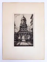 Titled The Gate of Honor, Cambridge, Artists proof, original by Albany E. Howarth, etching, offered Mar 2025