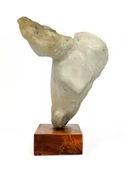 Untitled by Paul Mazerov, Marble sculpture mounted to wood base, offered Dec 2024