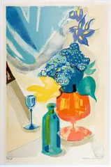 Still Life With Bottle by Georges Lambert, lithograph in colors, offered Sep 2024
