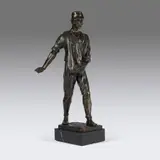Cast by Ernst Beck, bronze on a black marble base, offered Dec 2025