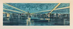 Airport by Richard Florsheim, lithograph, offered Dec 2025