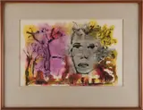 Femme dans un Paysage by Paul-Vanier Beaulieu, Mixed media on paper, offered Dec 2025