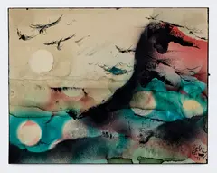 Roche d'Anse by Peter Flinsch, 1971, Ink, pastel, and wash, offered Dec 2025