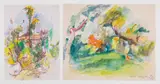 Semi Abstract Landscapes (Florida) by William Meyerowitz, pencil, pen, and watercolor on paper, offered Dec 2025